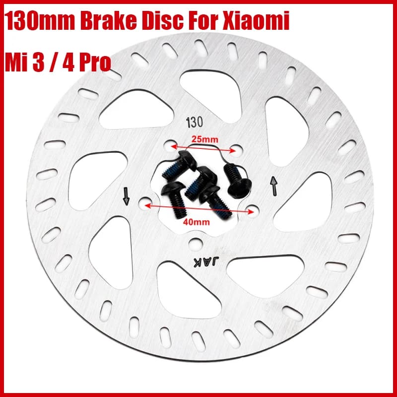 Disco freno da 130 mm per scooter elettrico Xiaomi Mi 3/4 Pro, accessorio in acciaio inossidabile, rotore con cuscinetti, contiene 5 viti, parte di ricambio