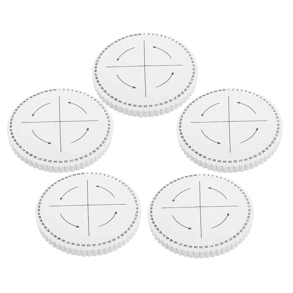 Set di 5 Piastre Rotonde Spesse per Intrecciare Kumihimo, Tavola per Tessitura di Braccialetti, Disco per Perline, Strumento per Creazione di Gioielli