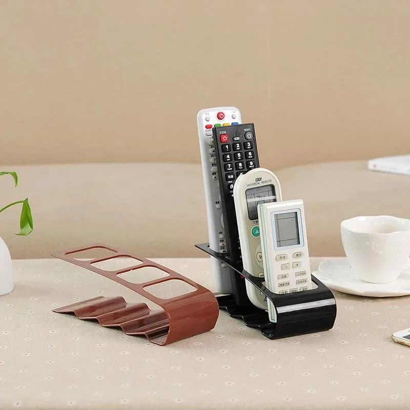 Organizzatore per Telecomandi a 4 Scomparti, Creativo Portaoggetti da Scrivania, Supporto in Plastica Multiuso per Scrivania