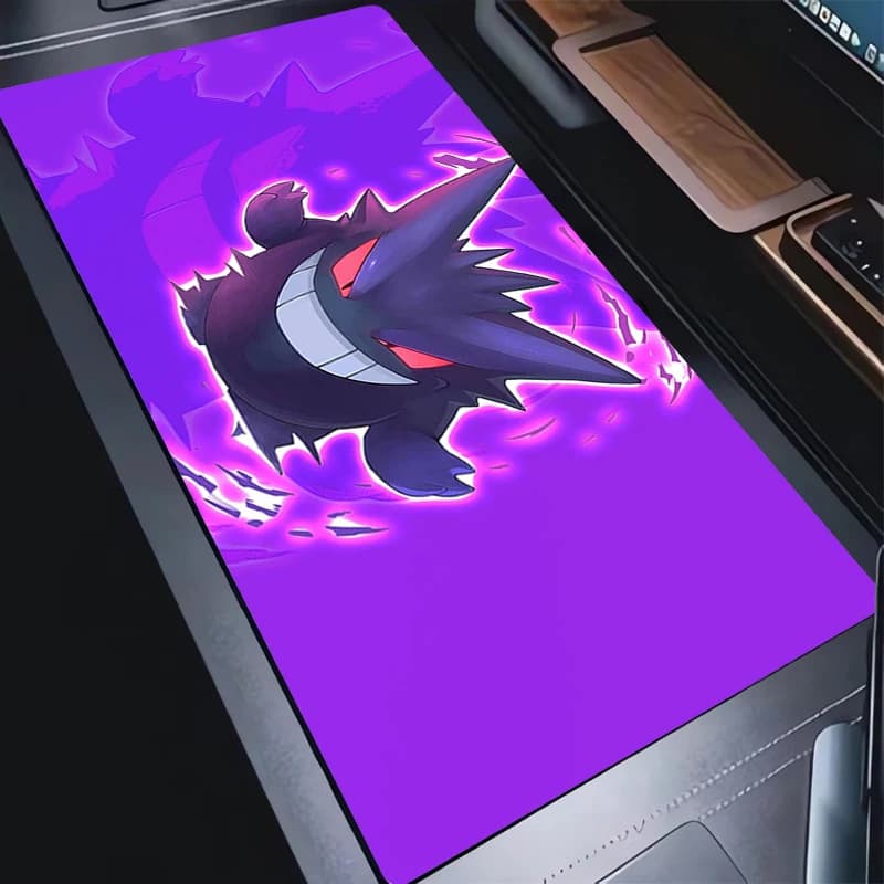 Tappetino per mouse Pokemon Gengar 90x40 cm Gamer Larger xxl Tappetino per mouse in gomma per computer portatile Accessori da gioco Tappetino per tastiera