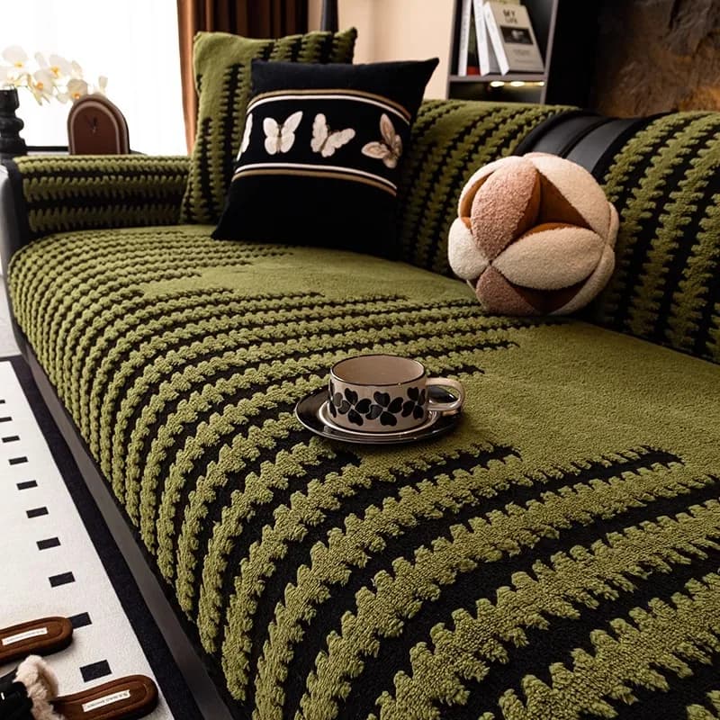Calda lining for sofa non-slip fleece jacquard quilted for sofa cover, universal towel for furniture with sofa lining