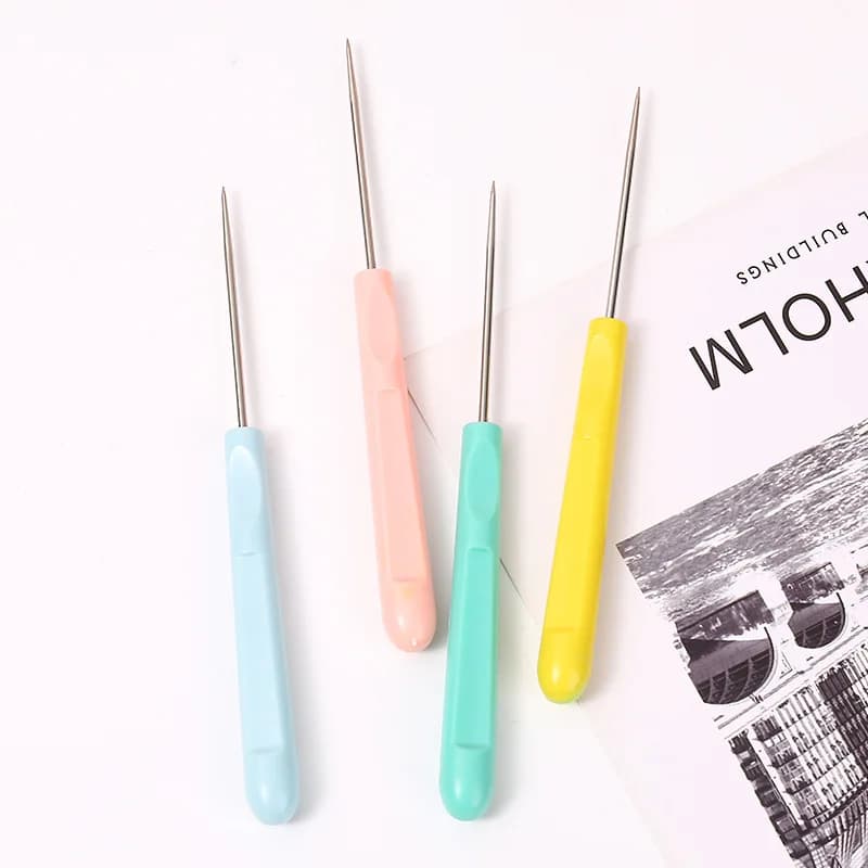 New 3 pcs/Bag Plastic Sleeve Colorful Leather Cone Punching & Positioning Tool To Point Repair Shoes & Repair Needle Cone