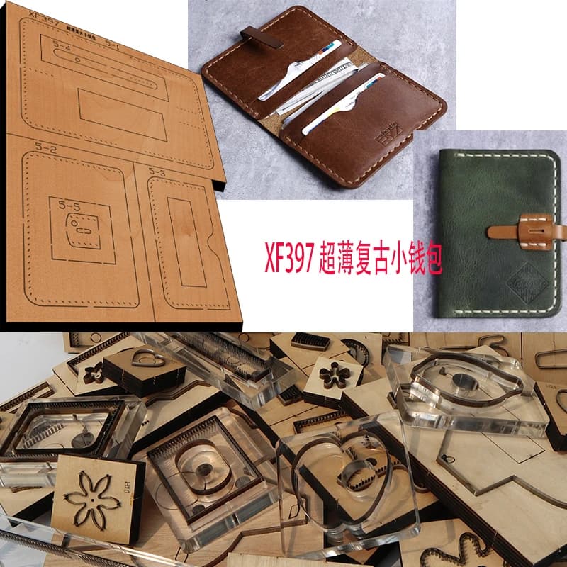 New Japan Steel Blade legno Die Vintage portafoglio Leather Craft Punch Hand Tool Cut Knife mold XF397 leather craft tools