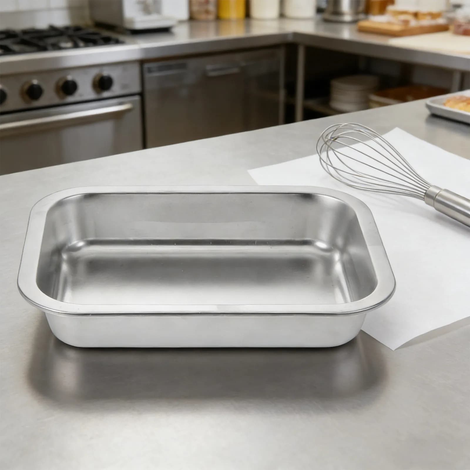 Contenitore per Alimenti in Acciaio Inox 3000ml Ermetico e Antiperdita, Scatola Bento Rettangolare per Pranzo, Preparazione Pasti, Frigorifero e Congelatore