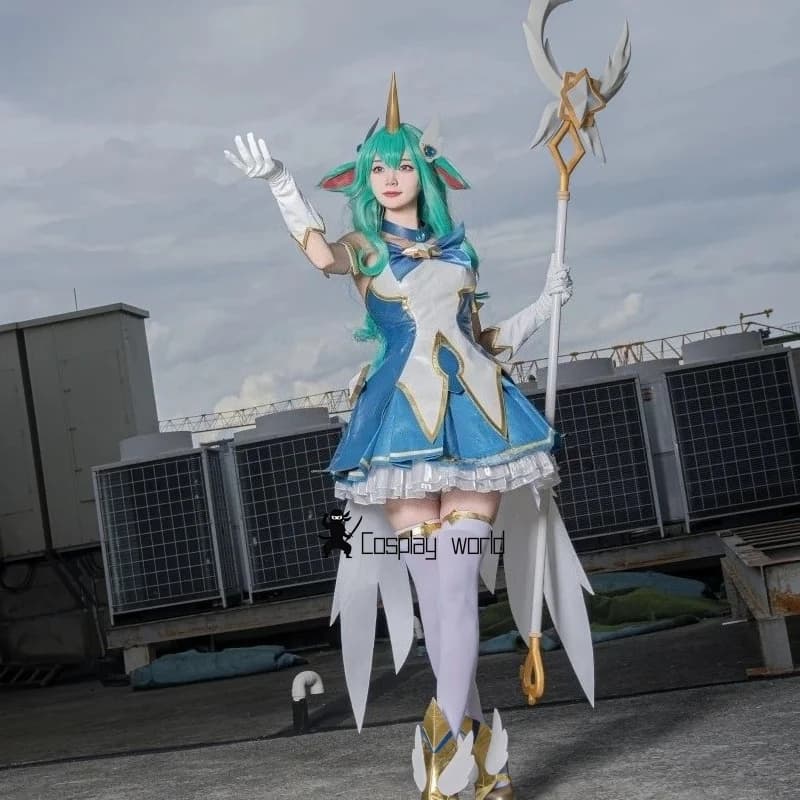 Costume Cosplay Soraka LOL Star Guardian, Abito per Cosplay SG, Costume di Halloween