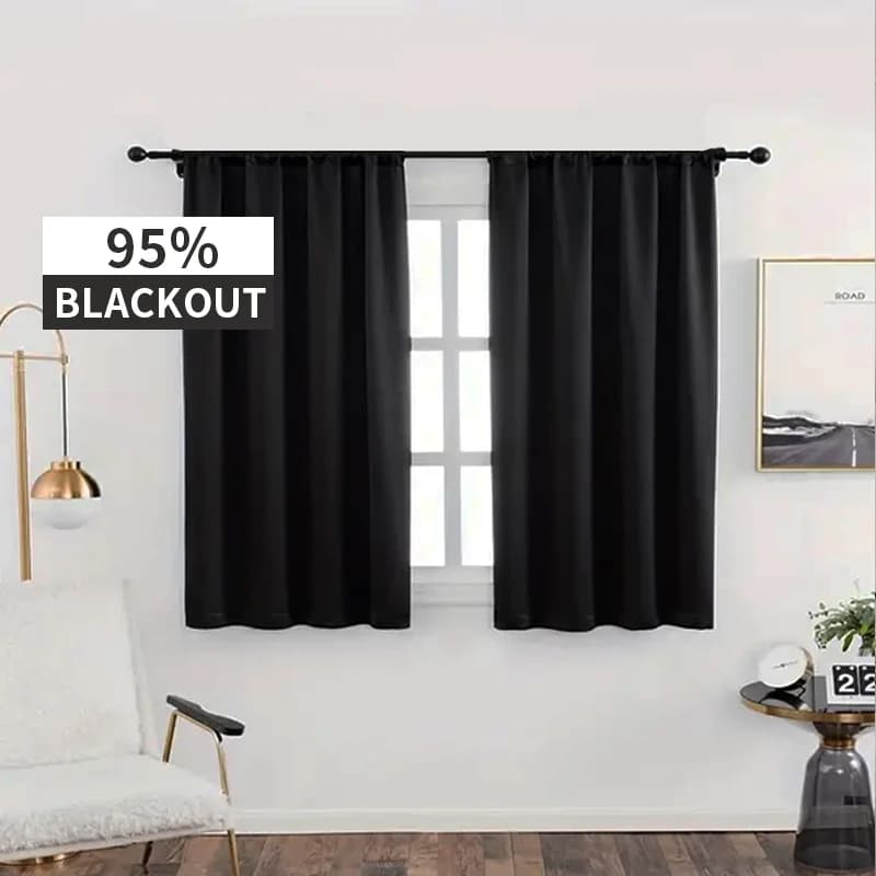 Tende oscuranti per cucina Soggiorno Tenda corta per finestra per camera da letto Trattamento pronto Cortinas Cortas Ombreggiatura domestica 95%