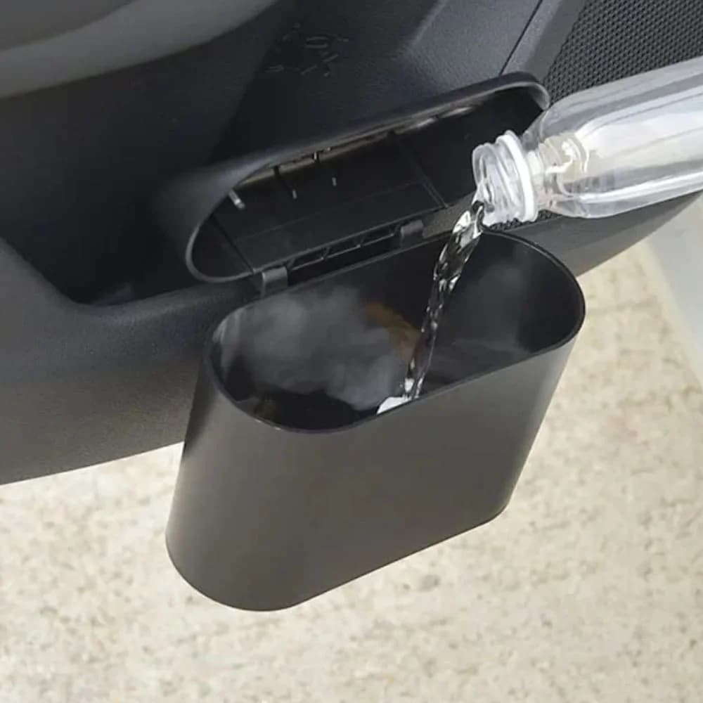 Car Trash Can Portable Hanging Mini Wastebasket Trash Can with Lid Car Office Home Auto Storage Bin ABS Square Pressing Trash