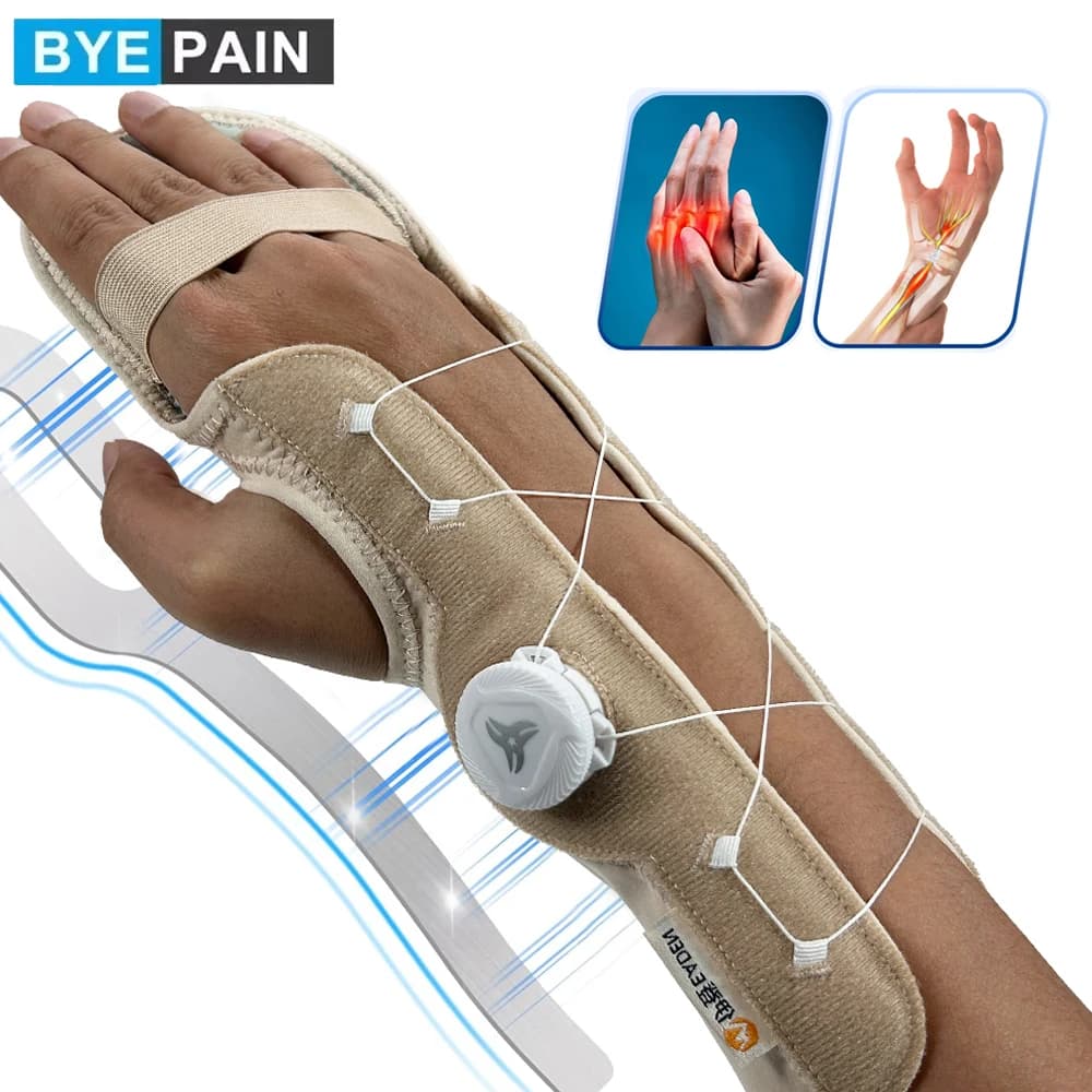 1 Pezzo Tutore per mano regolabile con pomello, per sollievo dal dolore, per sindrome del tunnel carpale, ictus e tendinite