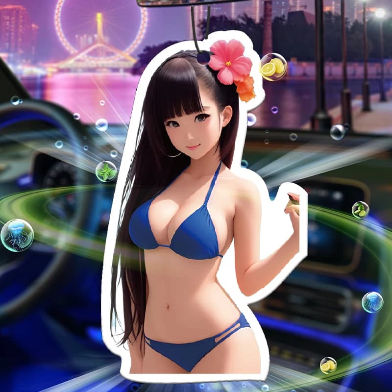 Bikini Sexy Beauty Soul cartoon cartoon characters Japanese girls summer beach resort pool party car aromatherap