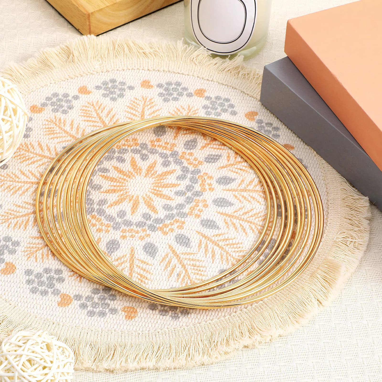10Pcs Dreamcatcher Ring 16Cm Metal Welded Round for DIY Mandalas Spirit Hangings Dreamcatcher Ring