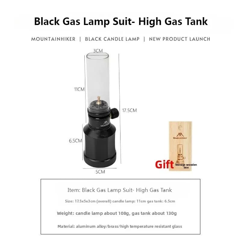 MOUNTAINHIKER Nuova lampada da serbatoio del gas da campeggio esterna Lampada turistica emotiva portatile leggera Illuminazione a lunga durata a risparmio energetico