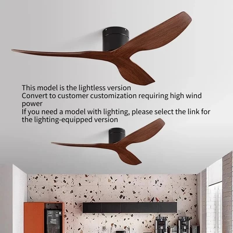 Ventilatore da Soffitto per Ristorante con Lampada, Bianco, a Tre Pale, Ventilatore Elettrico Sospeso a Soffitto, Ventilatore da Soffitto a Frequenza Variabile per Salotto, Illuminazione LED