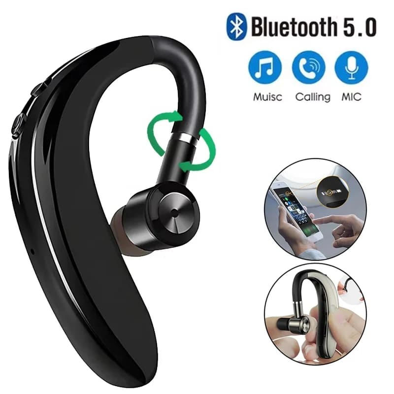 Auricolare wireless Bluetooth 5.0 con audio stereo HiFi e microfono HD per iPhone, Xiaomi, Huawei, telefono, sport, affari, kit di accessori audio