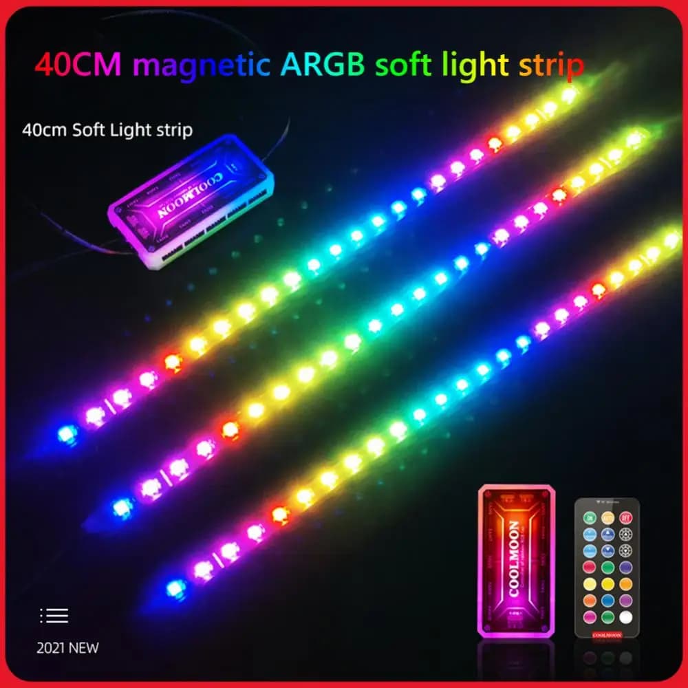 Striscia LED RGB per PC, Illuminazione Decorativa Fai-da-Te per Case del Computer con Connettore RGB 3Pin 5V ARGB