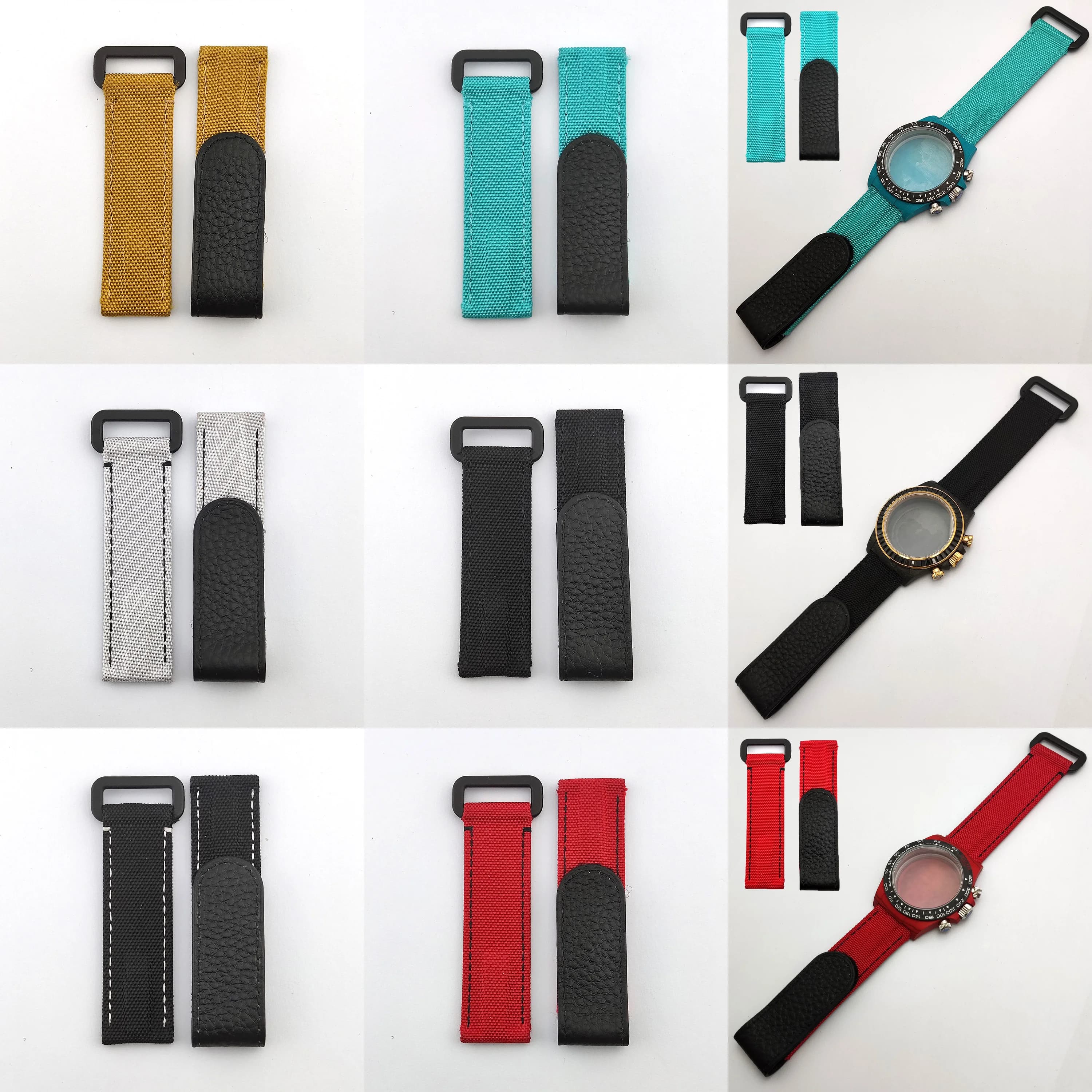 20mm Wide Watch Strap Nylon Velcro Matching Carbon Fiber Case 4130 VK63 Watch Case Strap Can Be Paired with Men's Watch Cases