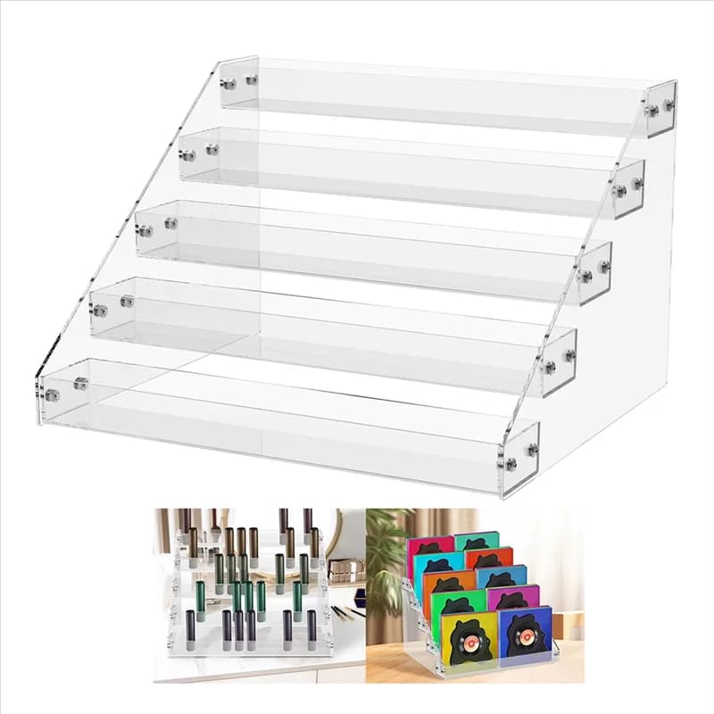 B97A-5 Layers Transparent Nail Polish Display Cosmetic Shade Backlight For Makeup Lipstick Perfume Display