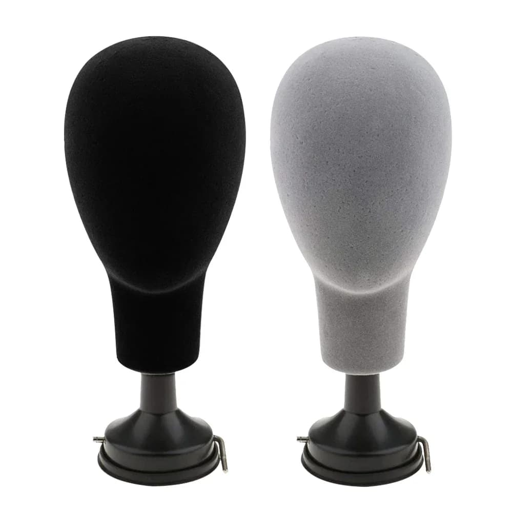 Testa di manichino modello display piastra base parrucche cappucci occhiali supporto pratico floccaggio testa in schiuma modello cappello parrucca puntelli staffa