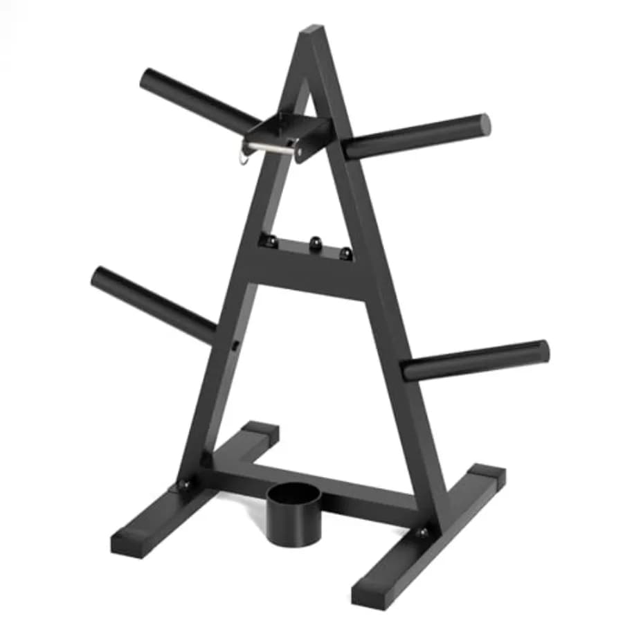 Supporto a forma di A per dischi da 1 pollice - Porta pesi fino a 136 kg - Rack per manubri e supporto per l'organizzazione della palestra domestica - Organizza il tuo allenamento