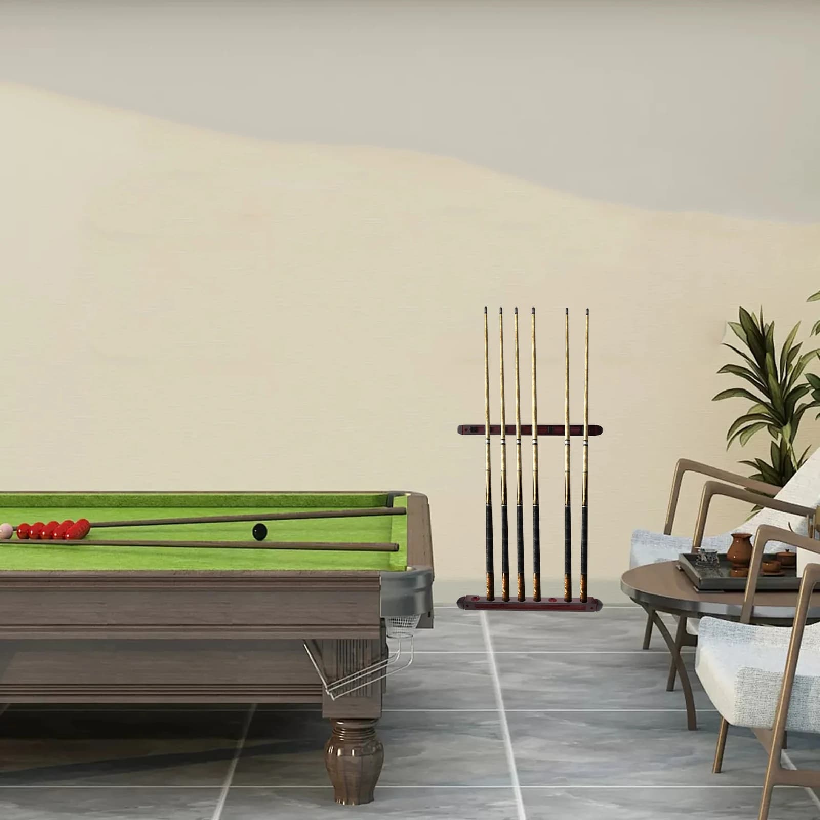 1 set supporto per stecche da biliardo supporto per stecche da biliardo supporto da parete multi foro per stecche materiale in legno di lunga durata pratico affidabile