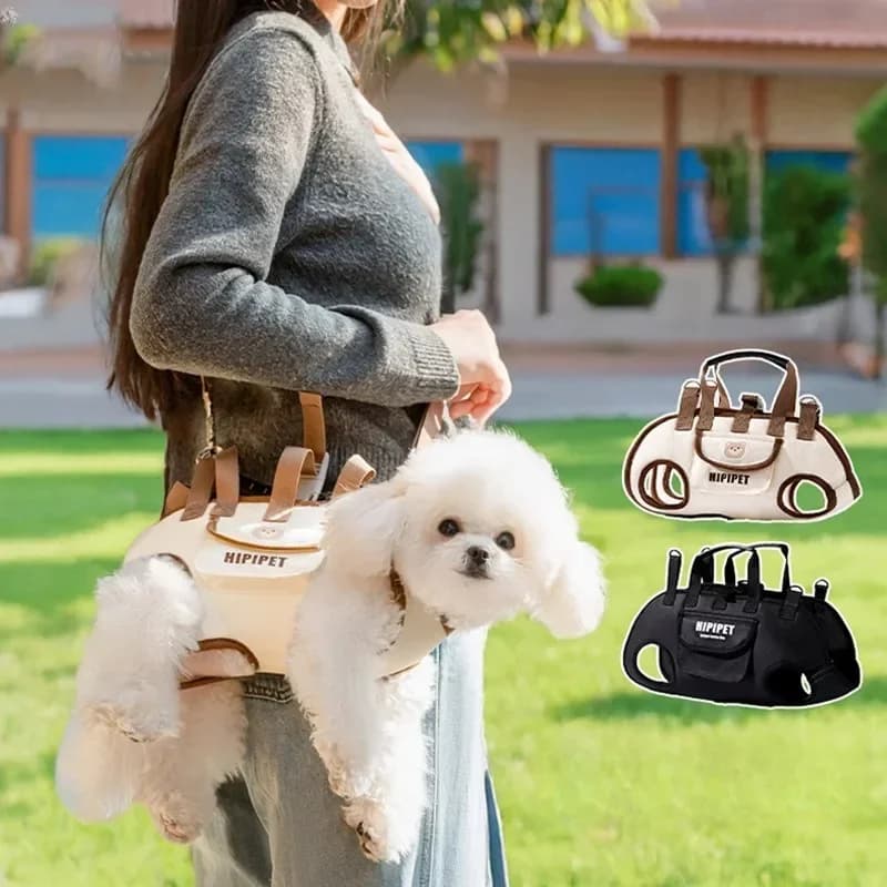 Dog Harness Backpack Pet Carrier for Small Dog Lift Harness for Whole Body Sling Strong Load Bearing Cat Crossbody Bag