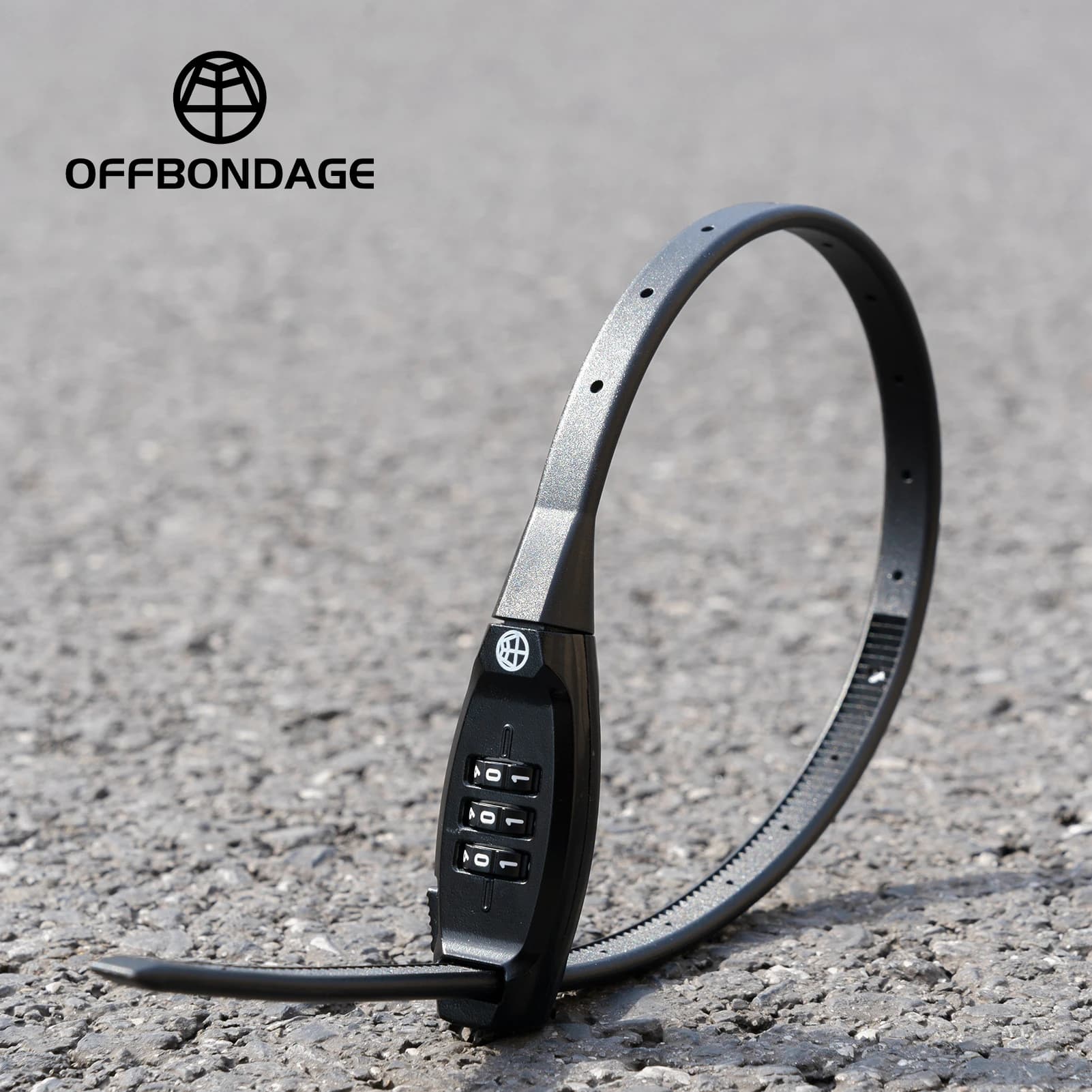 Lucchetto a Cavo con Password a 3 Cifre OFFBONDAGE, Lucchetto Portatile per Bicicletta, Lucchetto in Lega di Zinco per Casco Moto e Sicurezza Mountain Bike