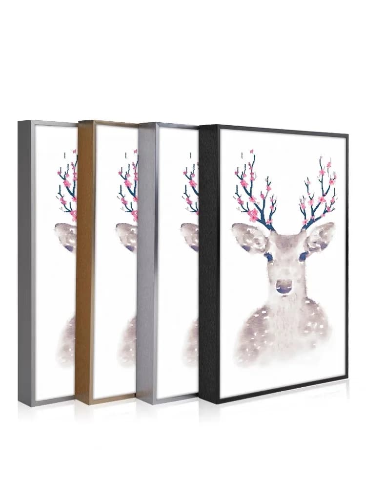 Customized Metal Picture Frame, Canvas Painting Frame, Floating Paintings Frame, DIY Aluminum Alloy, 7 Colors Available