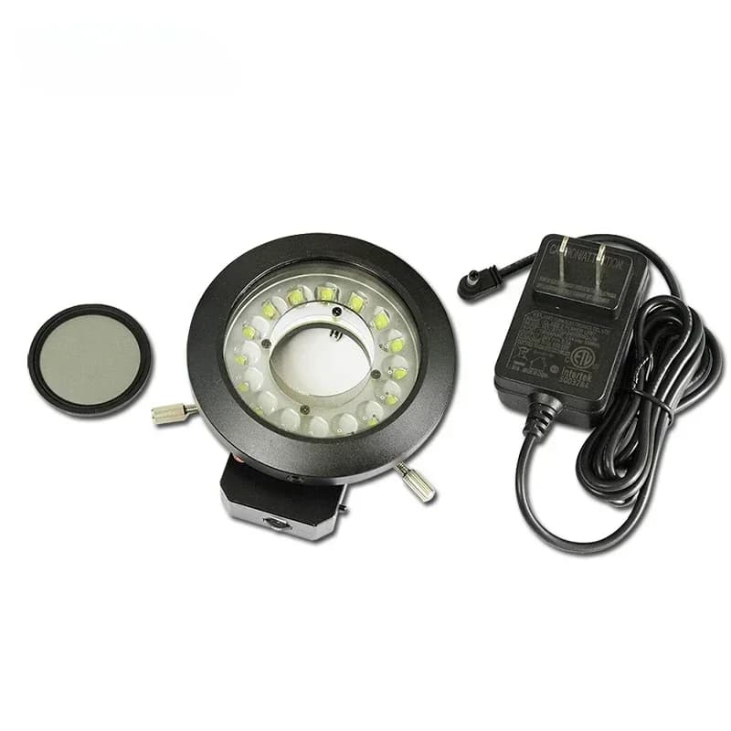 Sorgente di Luce LED Polarizzata per Microscopio, Lampada Polarizzata CCD Anti-riflesso con 16 Perle, Illuminatore Regolabile per Telecamera Industriale