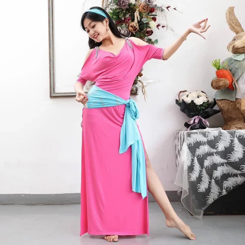 Tweezers Dance Practice Dress Fashion Dress Baladi Dress Shaabi Dress Popular Dress Women's oriental shows clothing