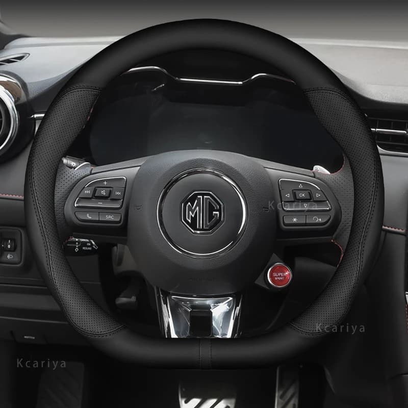 D-shaped PU leather car cover for MG HS ZS HS PHEV MG3 ZST EHS MG5 MG6 GS ZS EV D type steering wheel for cars