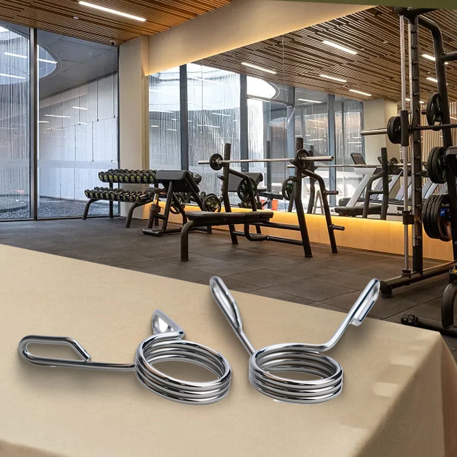 2pcs Brand New Spring Collars Barbell Accessories 50mm Barbell Barbell Spring Collars Collar Lock Clips Dumbbell