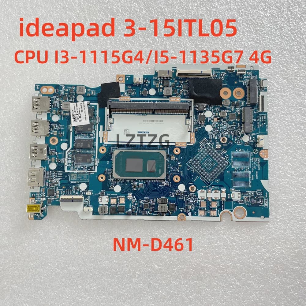 Motherboard For Lenovo ideapad 3-15ITL05 Laptop Mainboard CPU I3-1115G4/I5-1135G7 UMA 4GB 5B21B84442 100% Tested OK