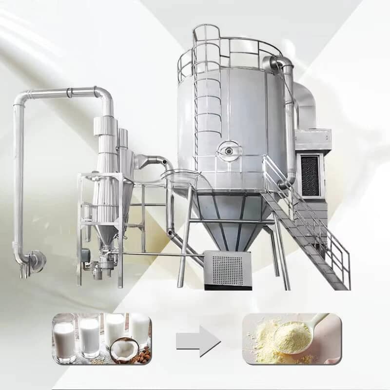 Energy-saving and efficient industrial centrifugal spray dryer for whey protein and milk powder
