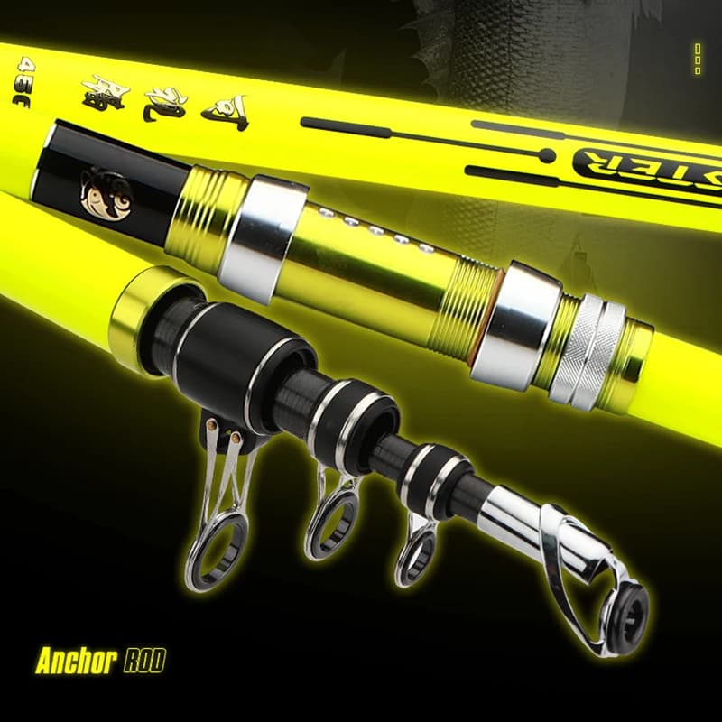 Canna da pesca su roccia 3.6m/4.5m Canna da pesca in mare in carbonio pesante Canna da pesca telescopica super dura Canna da pesca con lancio lungo Palo di ancoraggio