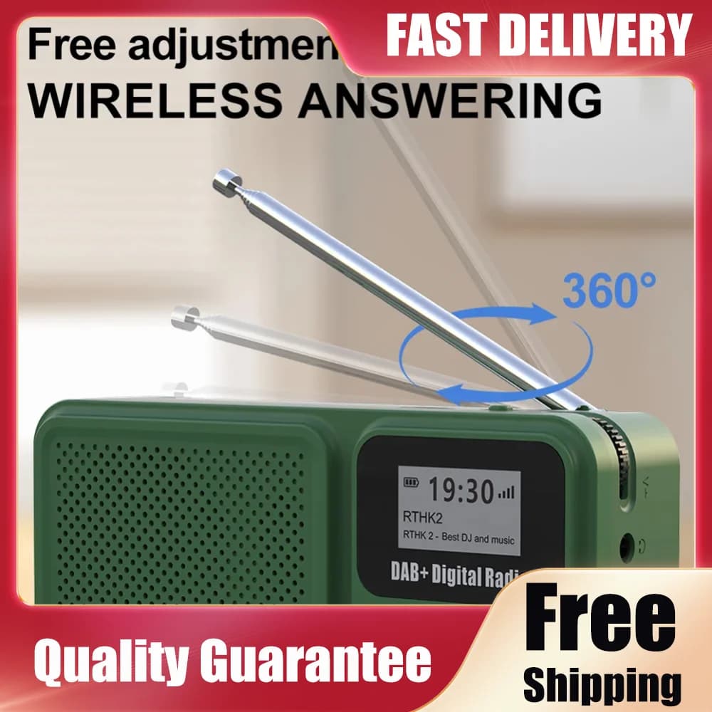 Loudspeaker Bluetooth-Compatible Solar Powered/Rechargable Emergency Radio Receiver Supports U Disk TF Card MP3 Play LCD Display