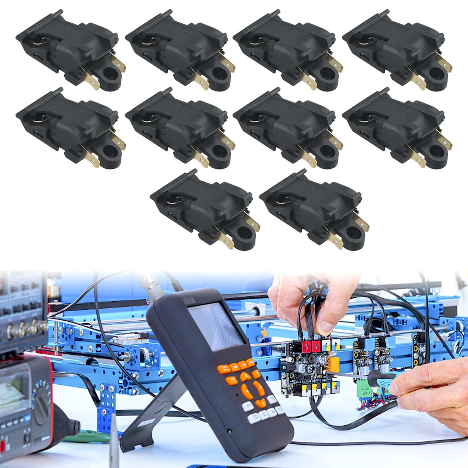 10Pcs 250V 2 Pin Electric For Kettle Switch Thermostat Switch XE-3 JB-01E 16A Automatic Power Off Switch Electric Tool Parts