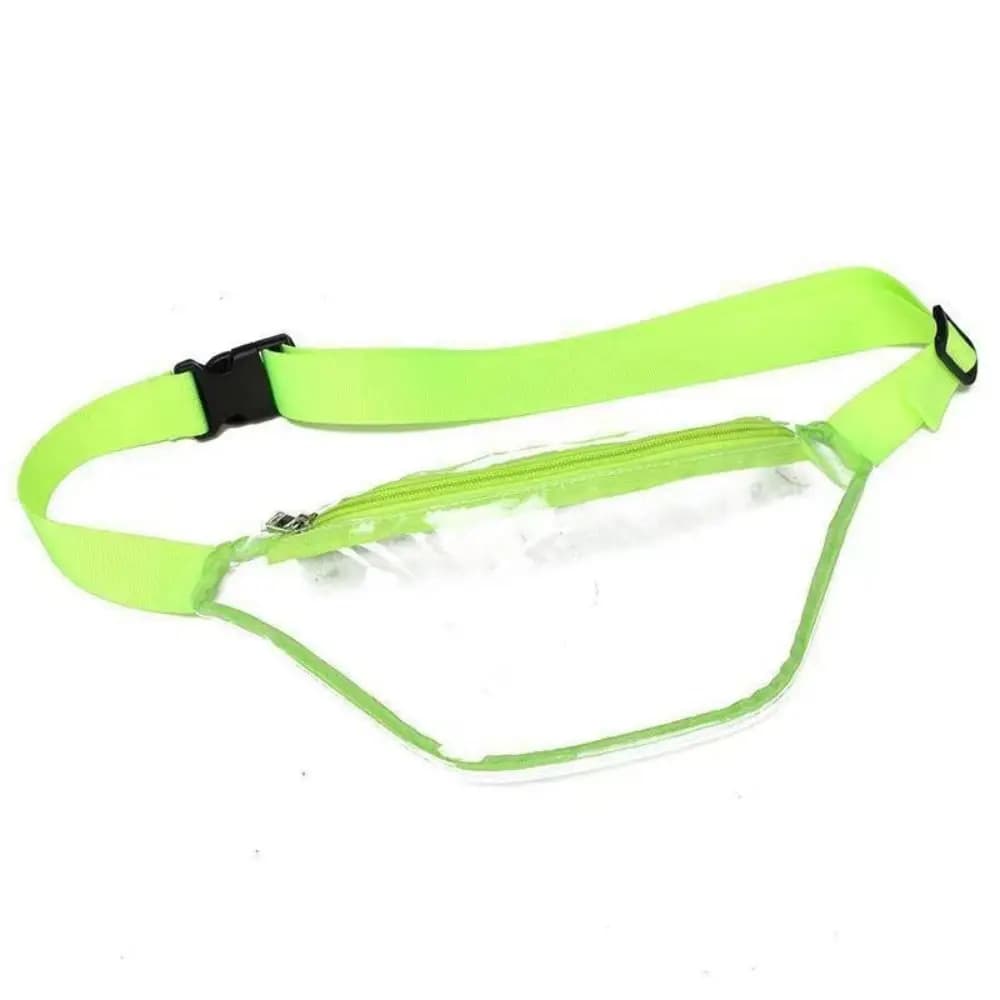 Waterproof Transparent Waist Bag Zipper Half Moon Belt Bag PVC Chest Bag Simple Message Bag Clear Crossbody Bag Photograph Props