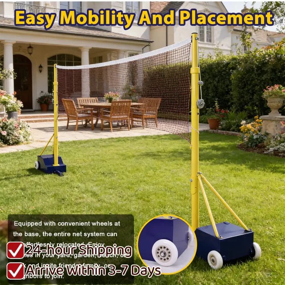 Supporto per Rete da Badminton, Pallavolo e Tennis, Doppio Uso, Autoportante, Facile da Installare, Ideale per Cortile, Parco, Scuola