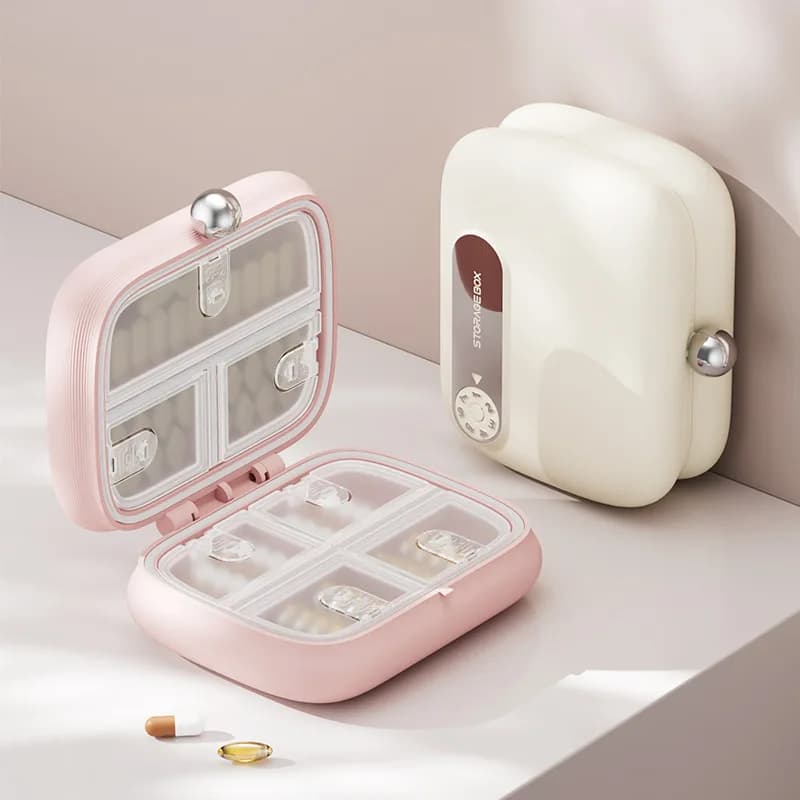 Pill Case Portable Mini Organizer for Storing Pills Vitamins Supplements and Weight Loss Pills for Travel and Daily Carry