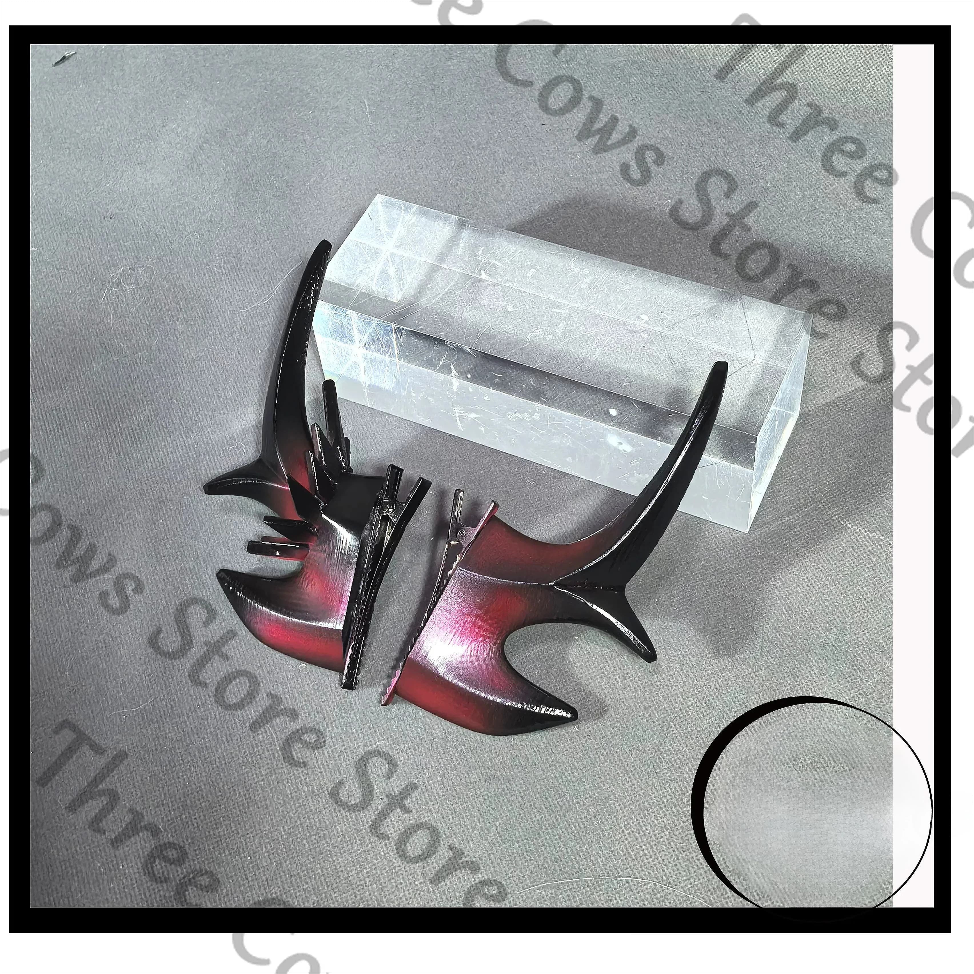 Anime Arknights: Endfield Laevatain Cosplay - Fermaglio per capelli a forma di angolo, accessorio per cosplay, modello barrette, regalo per i fan