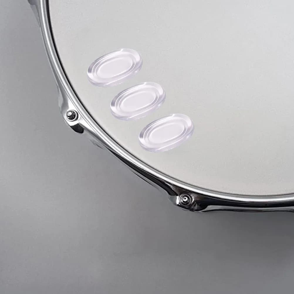 20Pcs Drum Damper Pad Clear Silicone Snare Drum Mute Gel Pads for Quiet Practice Studio Home Use Non Residue Removable Volume