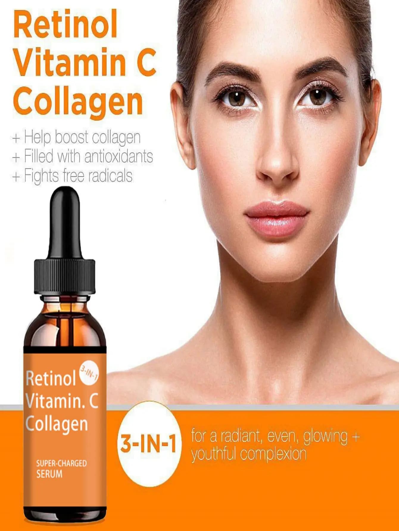 The essence of the face of hyaluronic acid VE & collagen hyaluronic acid essence narrows the pores, reduces the thin lines, nourishes the skin and cleans