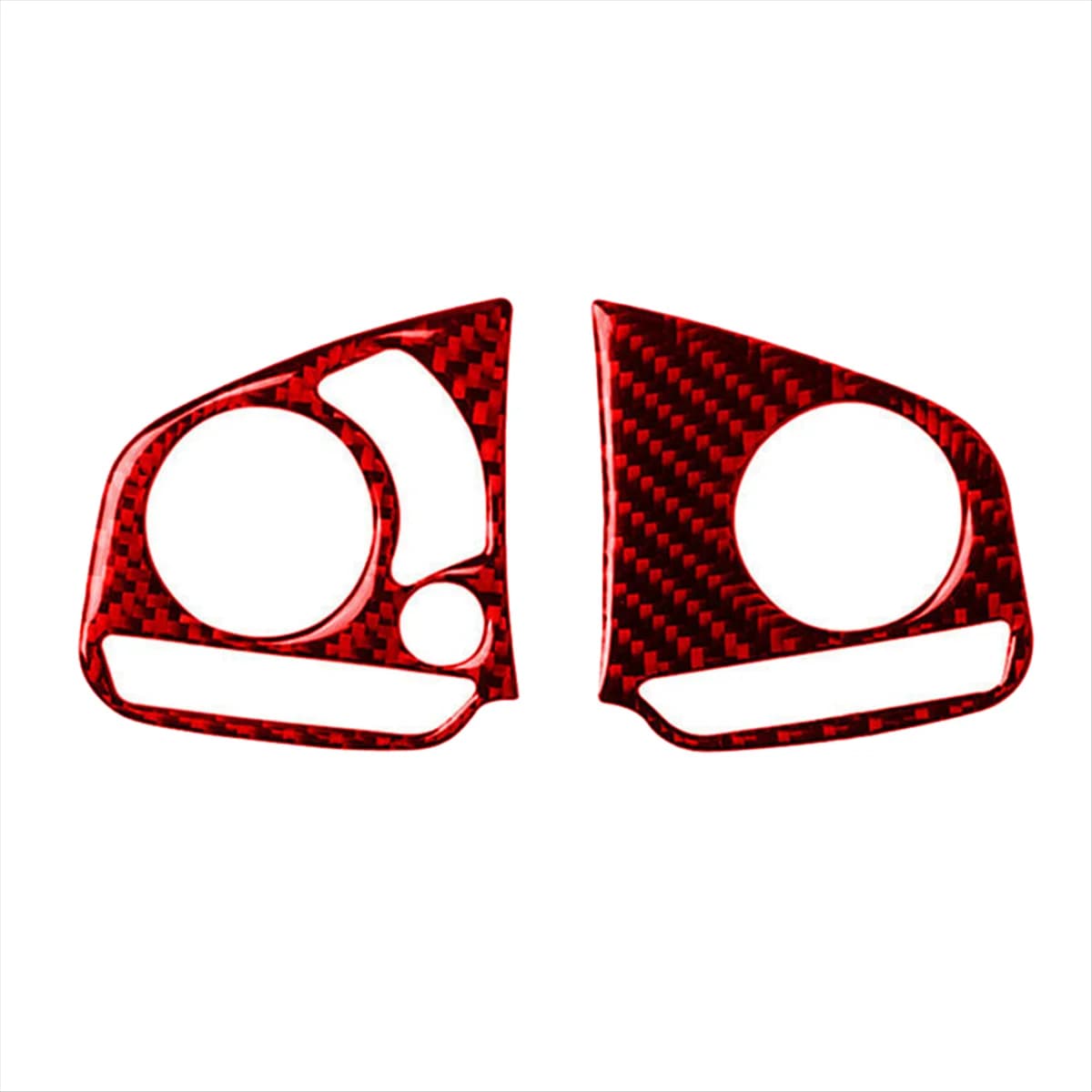 Steering Wheel Button Switch Cover Trim Decor Sticker ABS Red Carbon Fiber for Honda Civic 10Th Gen 2016 2017 2018 2019