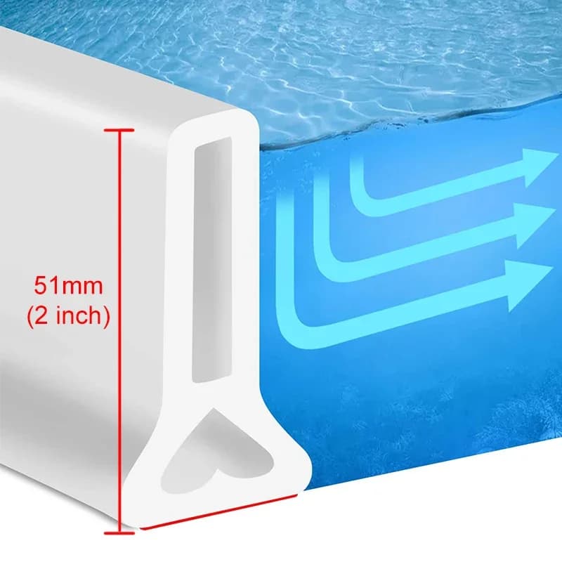 50mm Silicone Bagno Tappo Acqua Bloccante Doccia Diga Antiscivolo Separazione Asciutto E Bagnato Barriera Inondazioni Porta Fondo Striscia di Tenuta