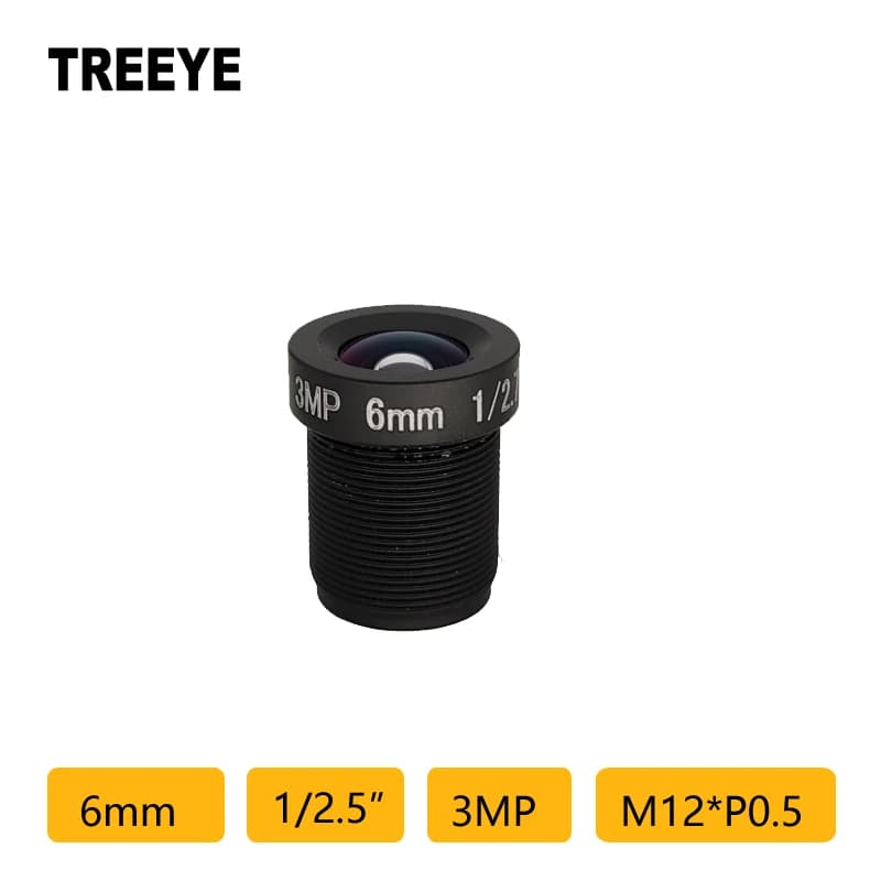 Obiettivo HD 3MP 6mm M12 1/2.5\" F2.0 per Telecamera CCTV, Obiettivo IR per Telecamera di Sorveglianza Video, Accessori e Ricambi per Telecamere IP USB di Sicurezza
