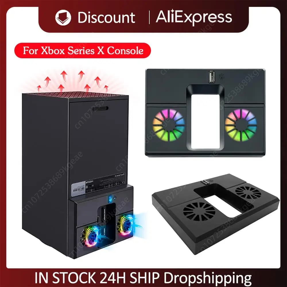 Radiatore laterale Host con supporto verticale per Xbox Series X Console ventola di raffreddamento Dock Station Slim Usb Game Cooler per Console di gioco Xbox