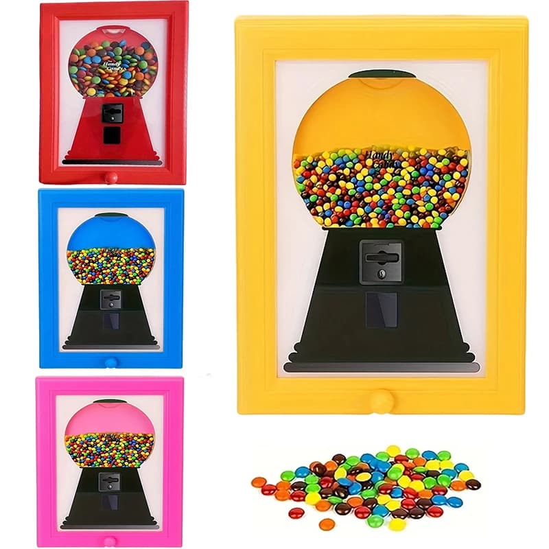 Elegante dispenser di caramelle con cornice; Pratico distributore di macchine per gomme da cancellare; Interessante regalo di Natale per gli amanti delle noci.