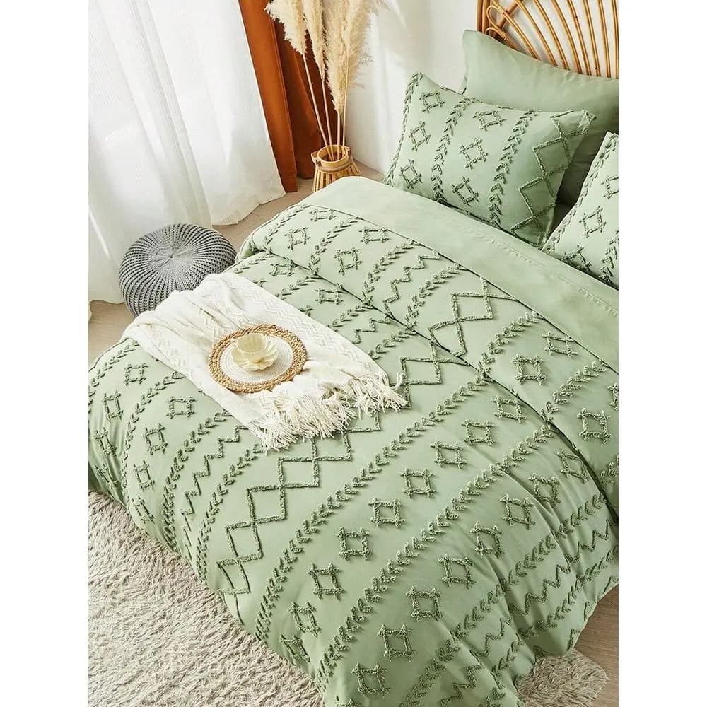 Set letto in una sola borsa, set piumino queen size, elegante piumino trapuntato, set lenzuola e federe, morbida microfibra, comodo e confortevole.