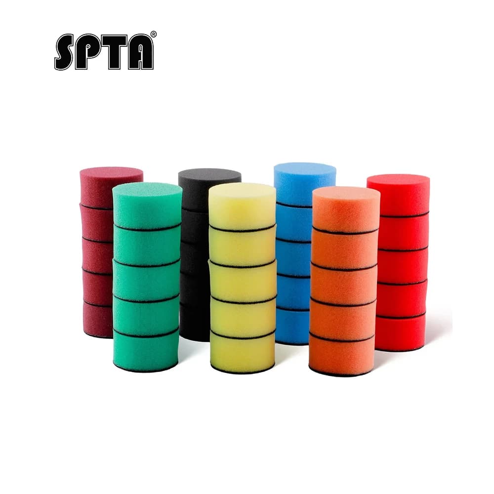 SPTA Tampone per lucidatura in spugna da 2 pollici (50 mm) Tampone per lucidatura piatto Dettaglio Tampone per lucidatura in spugna Tampone per ceratura per auto autoadesivo