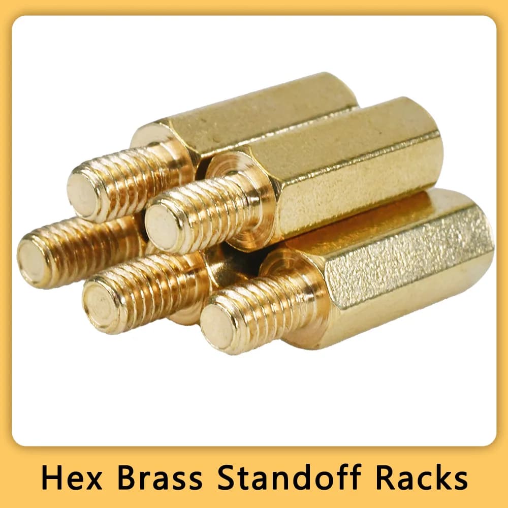 M2 M2.5 M3 M4 M5 M6 M8 Esagonale Ottone Standoff Board Rack Stud Filettatura Esagonale Pilastro PCB Colonna Scheda Madre Spaziatura Vite Distanziatore Bullone