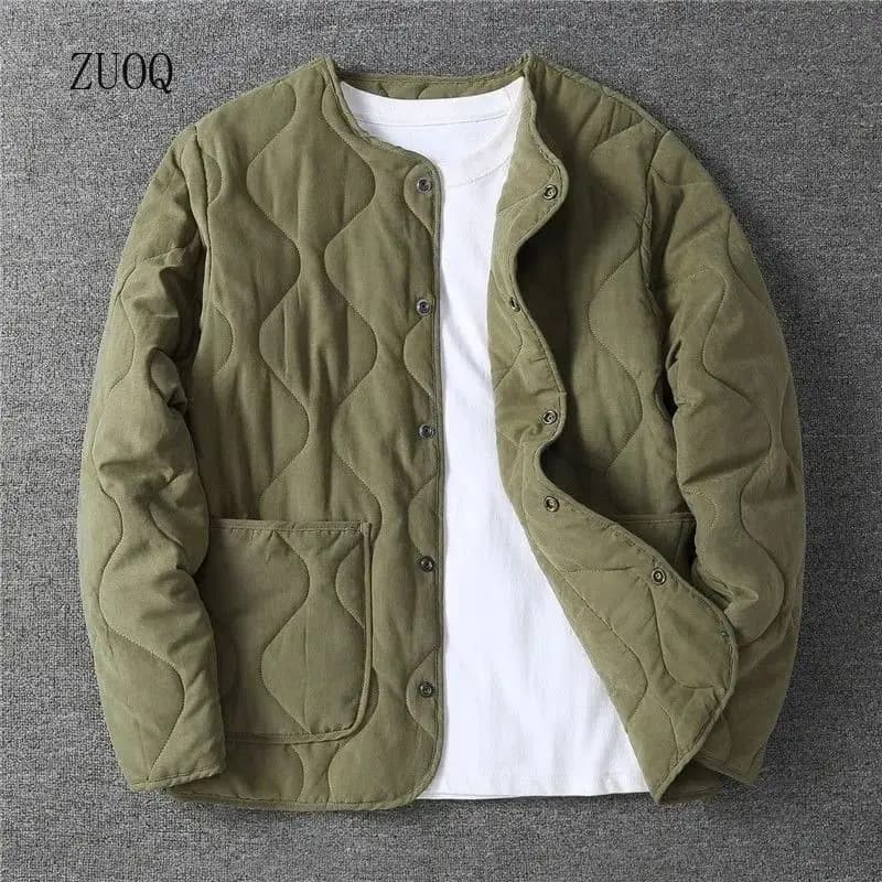 2025 Cotton Parkas Man Autumn/Winter Home Thickened Flannel Jacket Retro Style Trendy Men's Coat